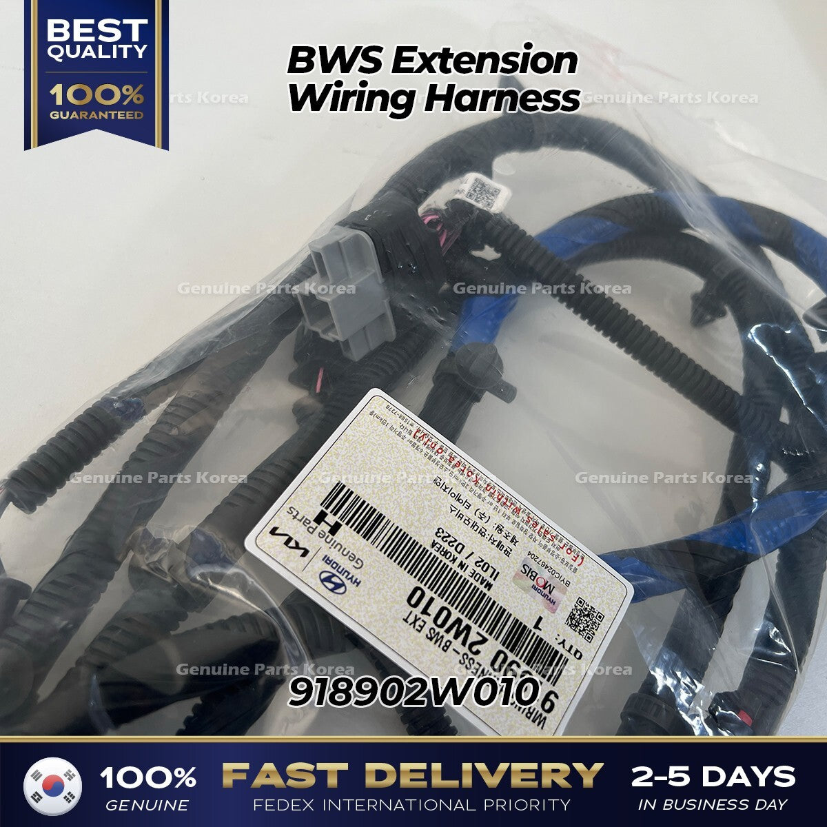 Genuine BWS Extension Wiring Harness 918902W010 for Hyundai Santa Fe