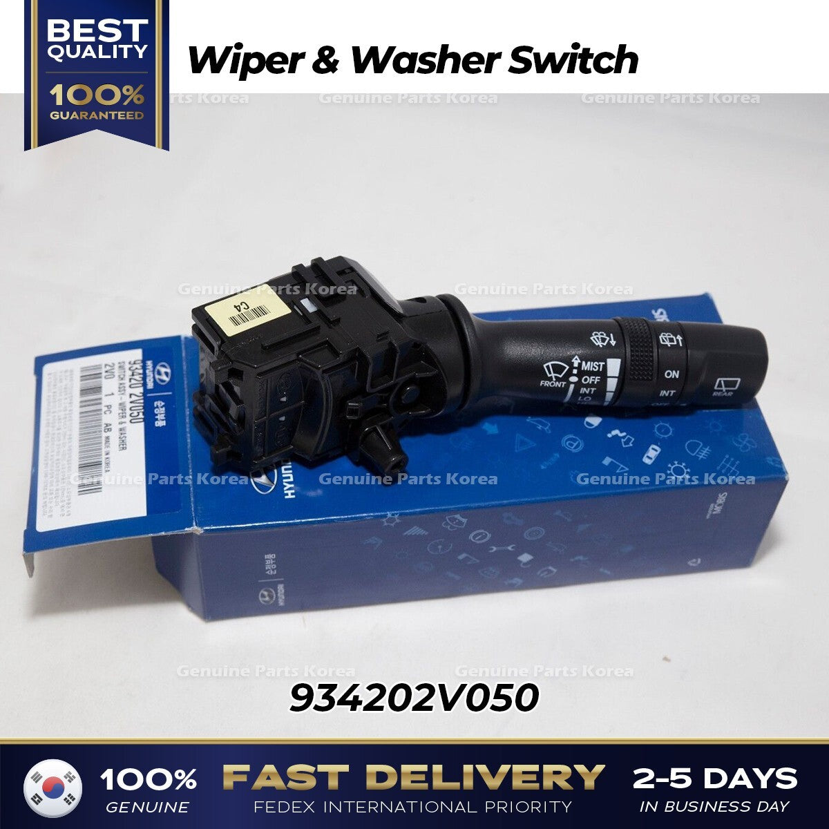 Genuine Wiper & Washer Switch 934202V050 for Hyundai Elantra Kia Forte