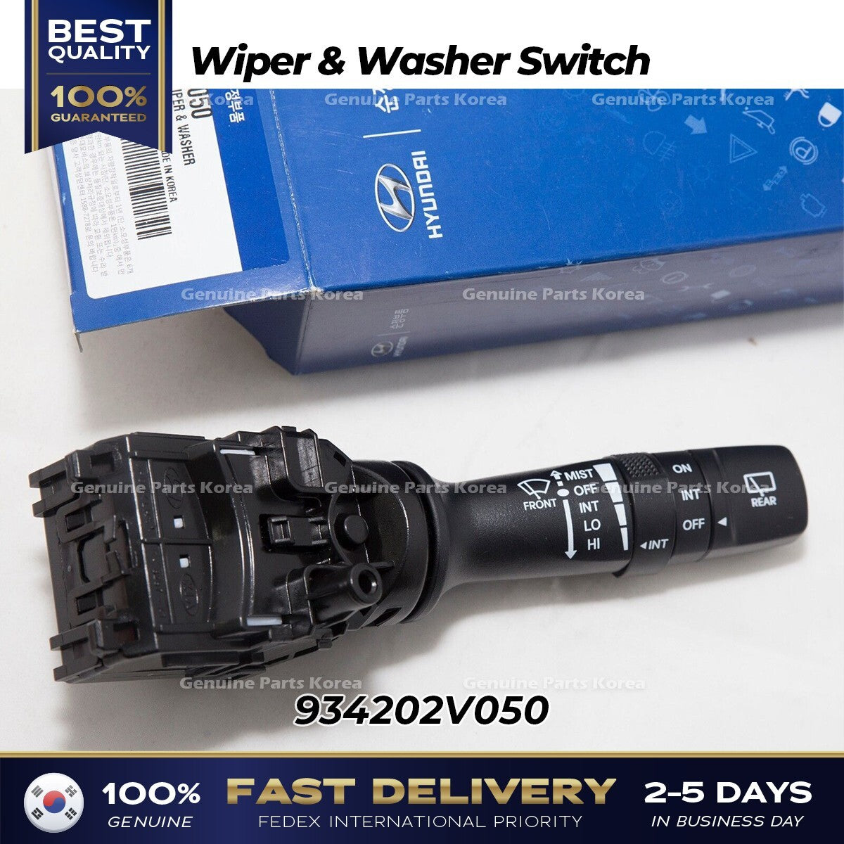 Genuine Wiper & Washer Switch 934202V050 for Hyundai Elantra Kia Forte