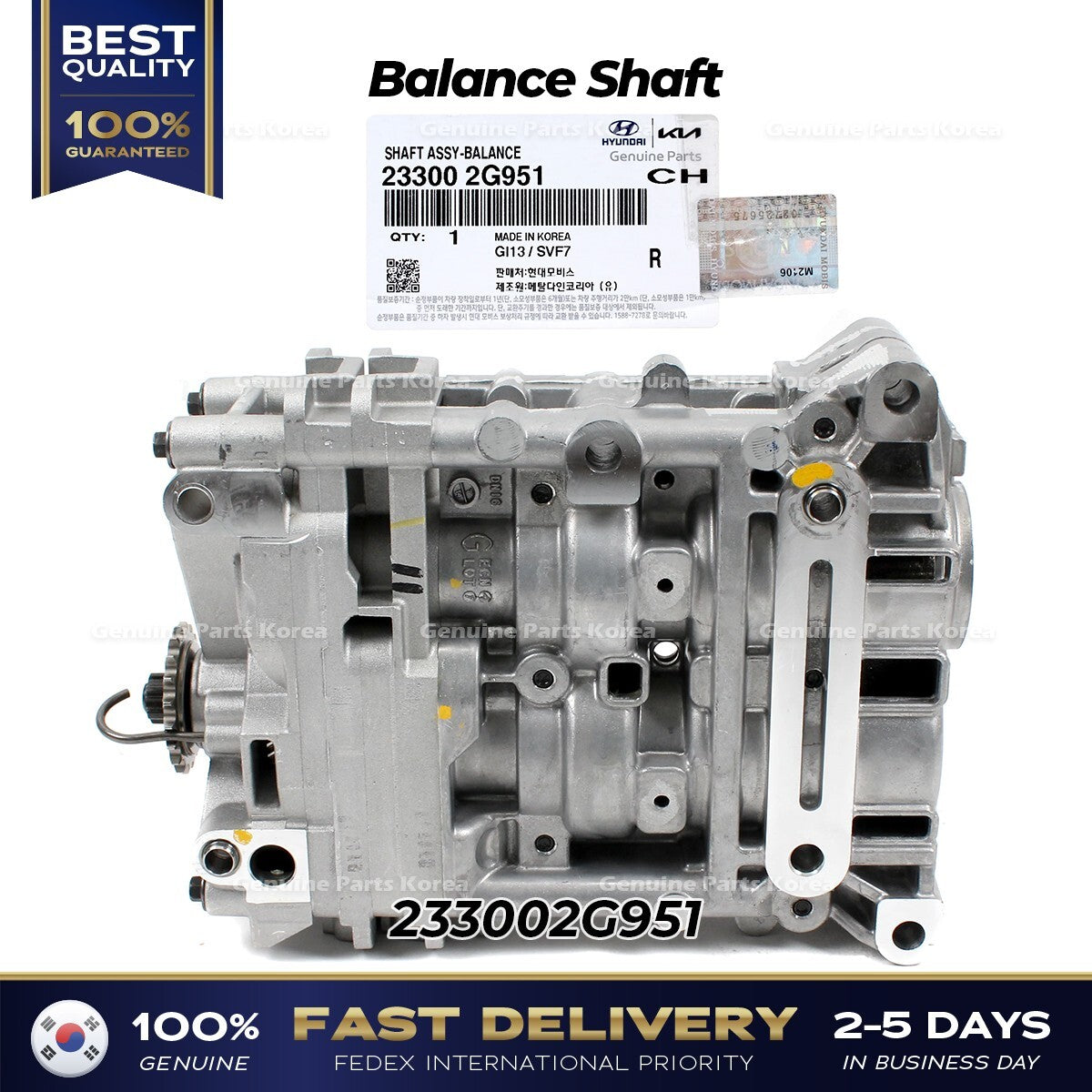 Genuine Balance Shaft 233002G951 for Hyundai Sonata Kia Optima