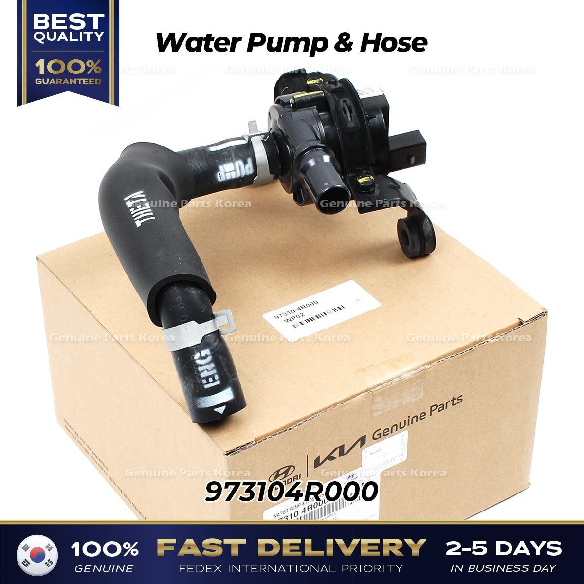 Genuine Water Pump & Hose 973104R000 for Hyundai Sonata Hybrid Kia Optima