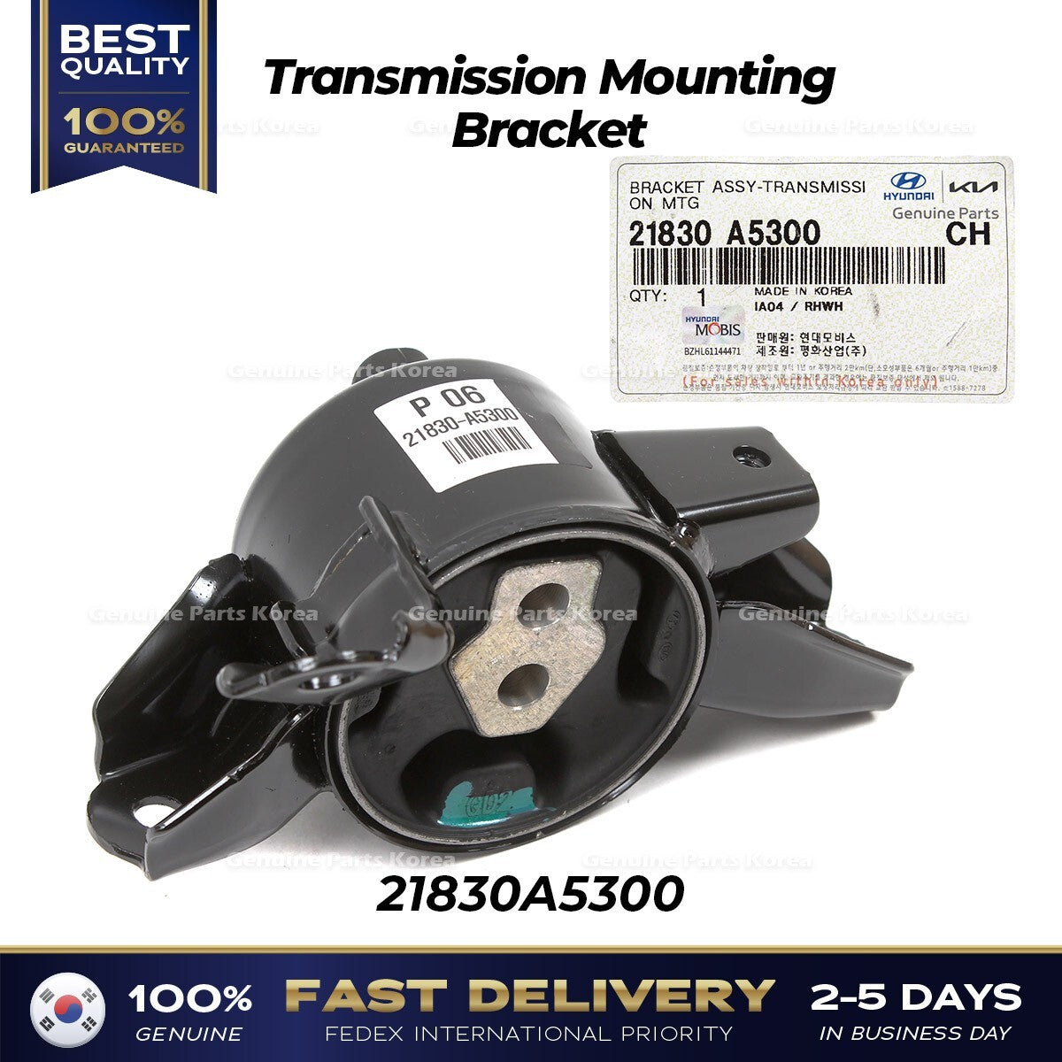 Genuine Transmission Mounting Bracket 21830A5300 for Hyundai Elantra
