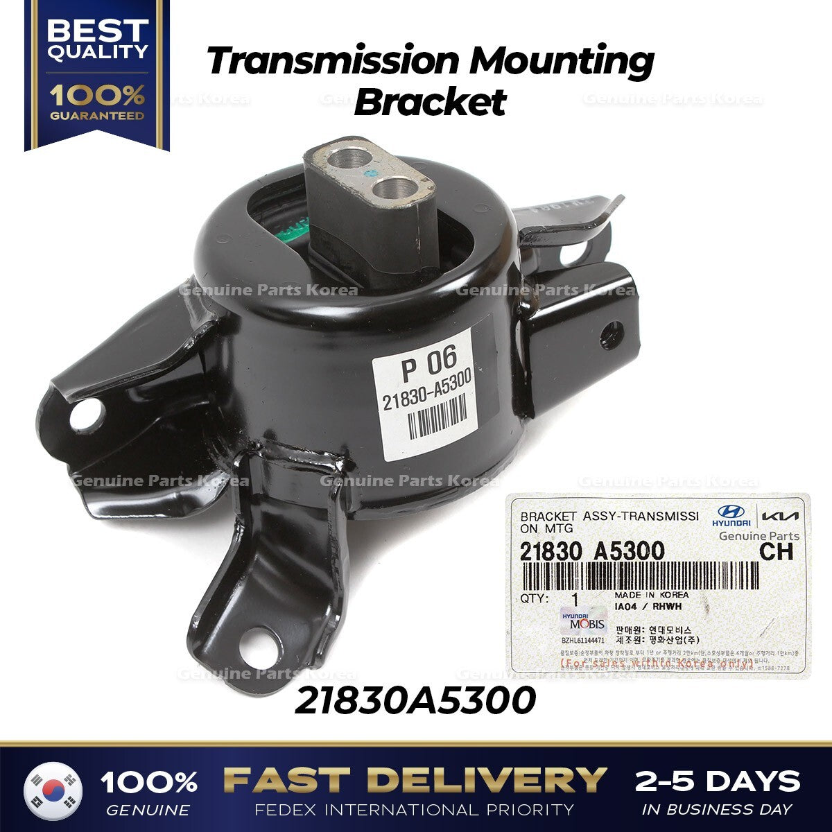 Genuine Transmission Mounting Bracket 21830A5300 for Hyundai Elantra