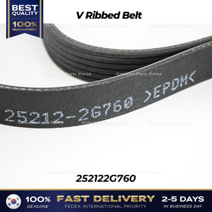 Genuine V Ribbed Belt 252122G760 for Hyundai Santa Fe Sport Kia Optima