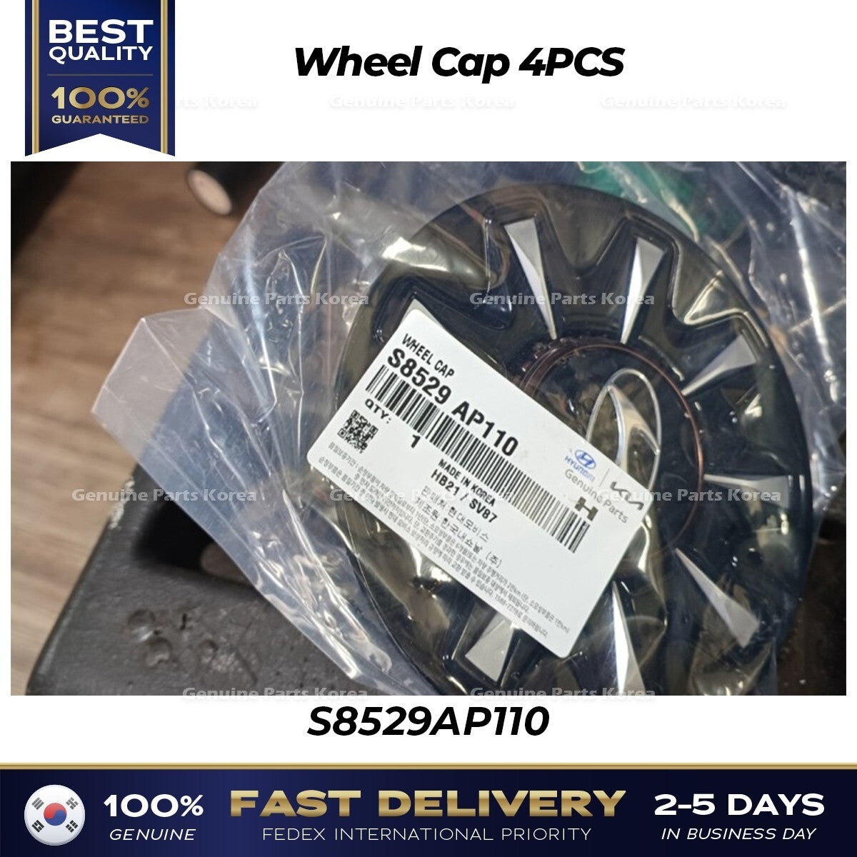 Genuine Wheel Cap 4PCS S8529AP110 for Hyundai Palisade
