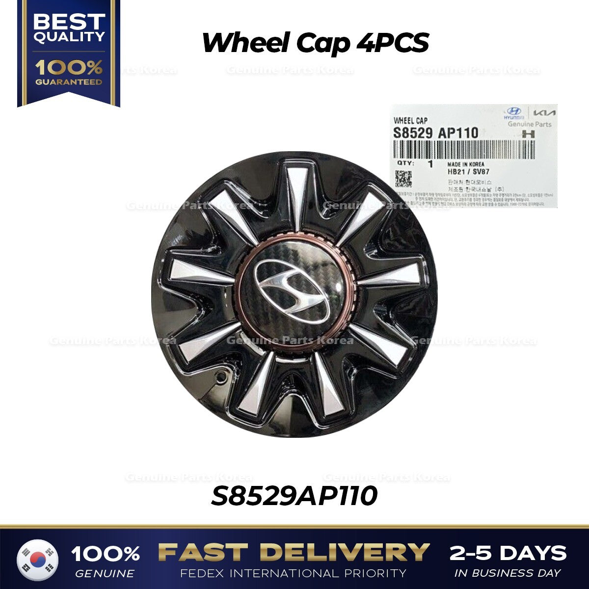 Genuine Wheel Cap 4PCS S8529AP110 for Hyundai Palisade