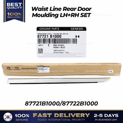 Genuine Waist Line Rear Door Moulding LH RH SET for Hyundai Genesis G80