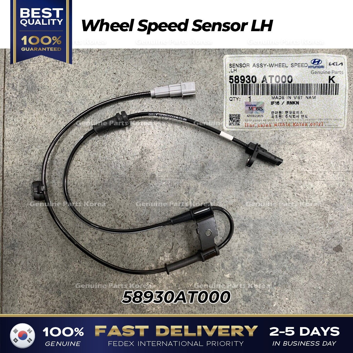 Genuine Wheel Speed Sensor LH 58930AT000 for Kia Niro Niro EV