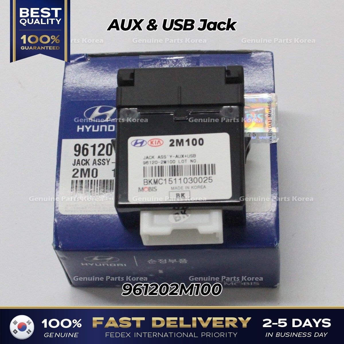 Genuine AUX & USB Jack 961202M100 for Hyundai Genesis Coupe