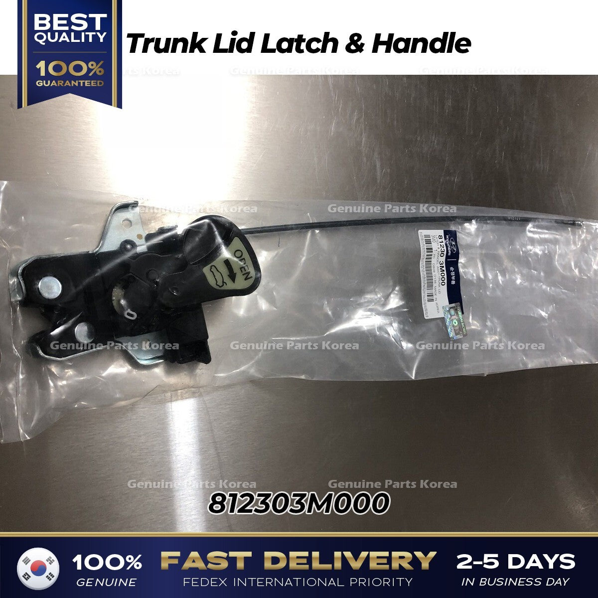 Genuine Trunk Lid Latch & Handle 812303M000 for Hyundai Equus Genesis