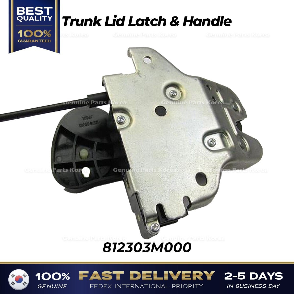Genuine Trunk Lid Latch & Handle 812303M000 for Hyundai Equus Genesis