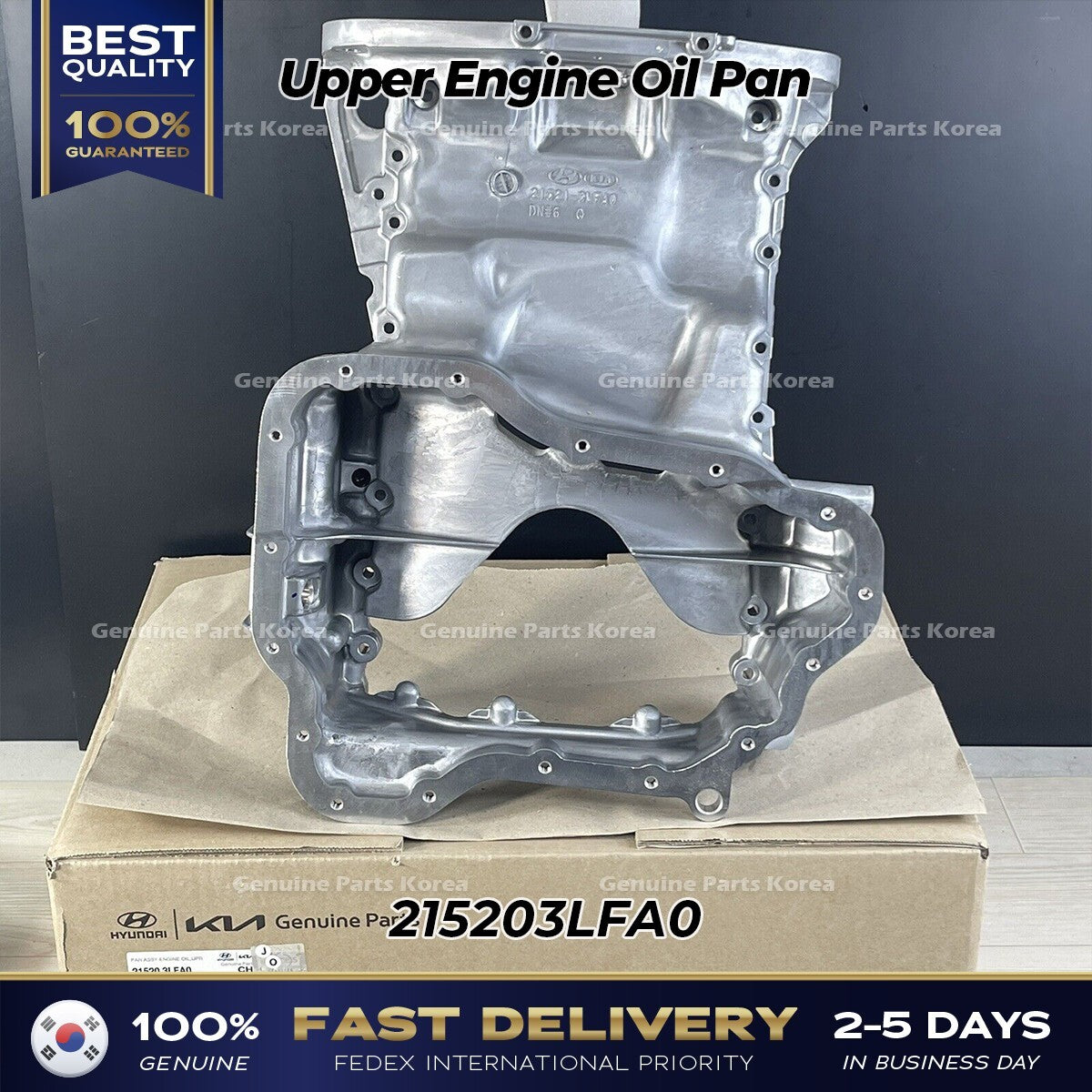 Genuine Upper Engine Oil Pan 215203LFA0 for Hyundai Palisade Kia Cadenza