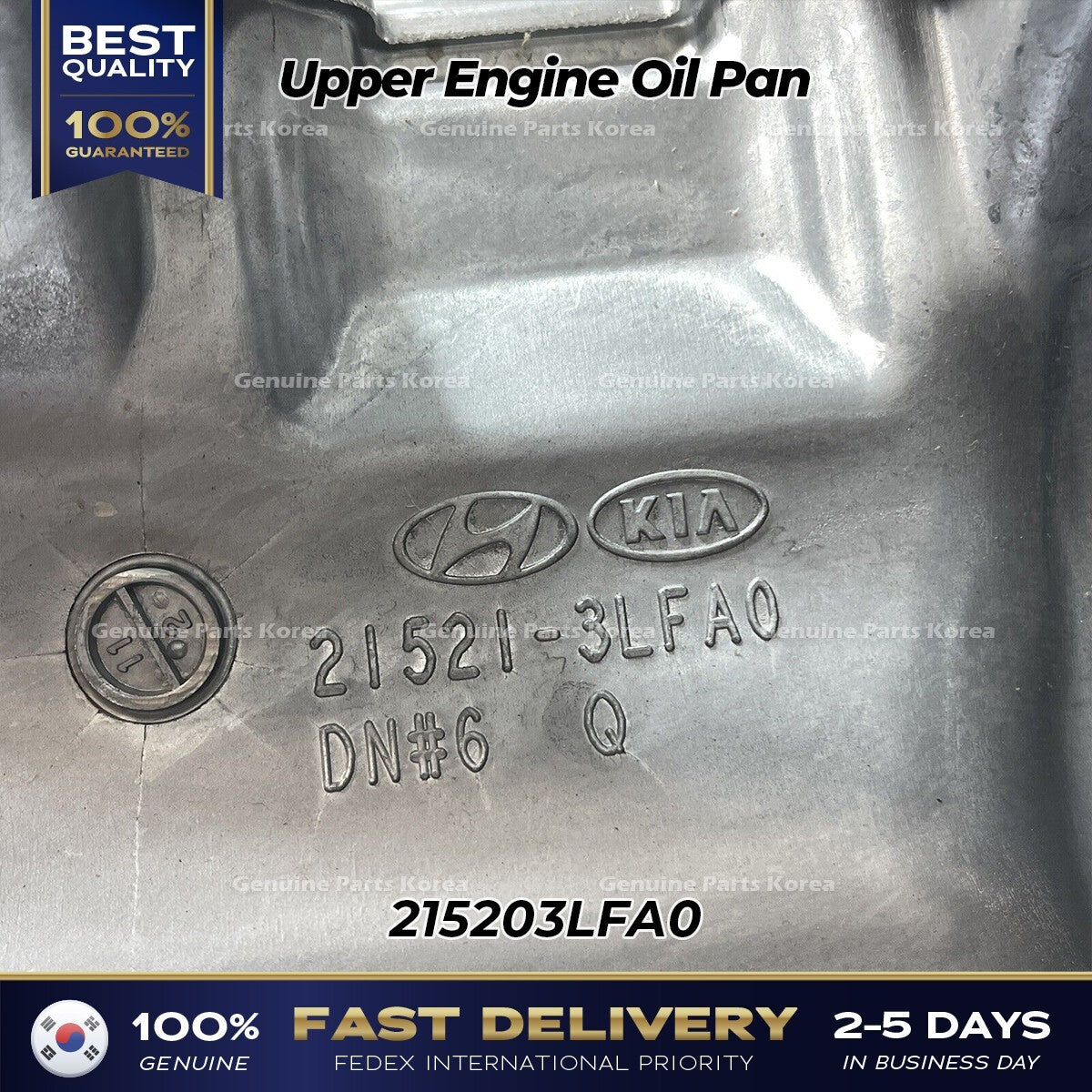 Genuine Upper Engine Oil Pan 215203LFA0 for Hyundai Palisade Kia Cadenza