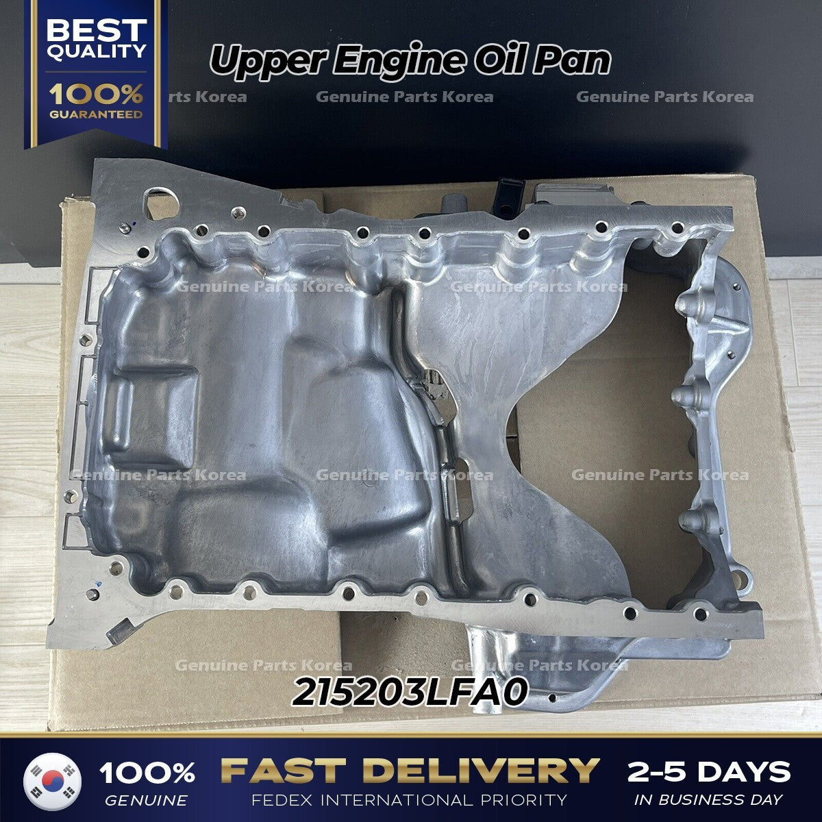 Genuine Upper Engine Oil Pan 215203LFA0 for Hyundai Palisade Kia Cadenza
