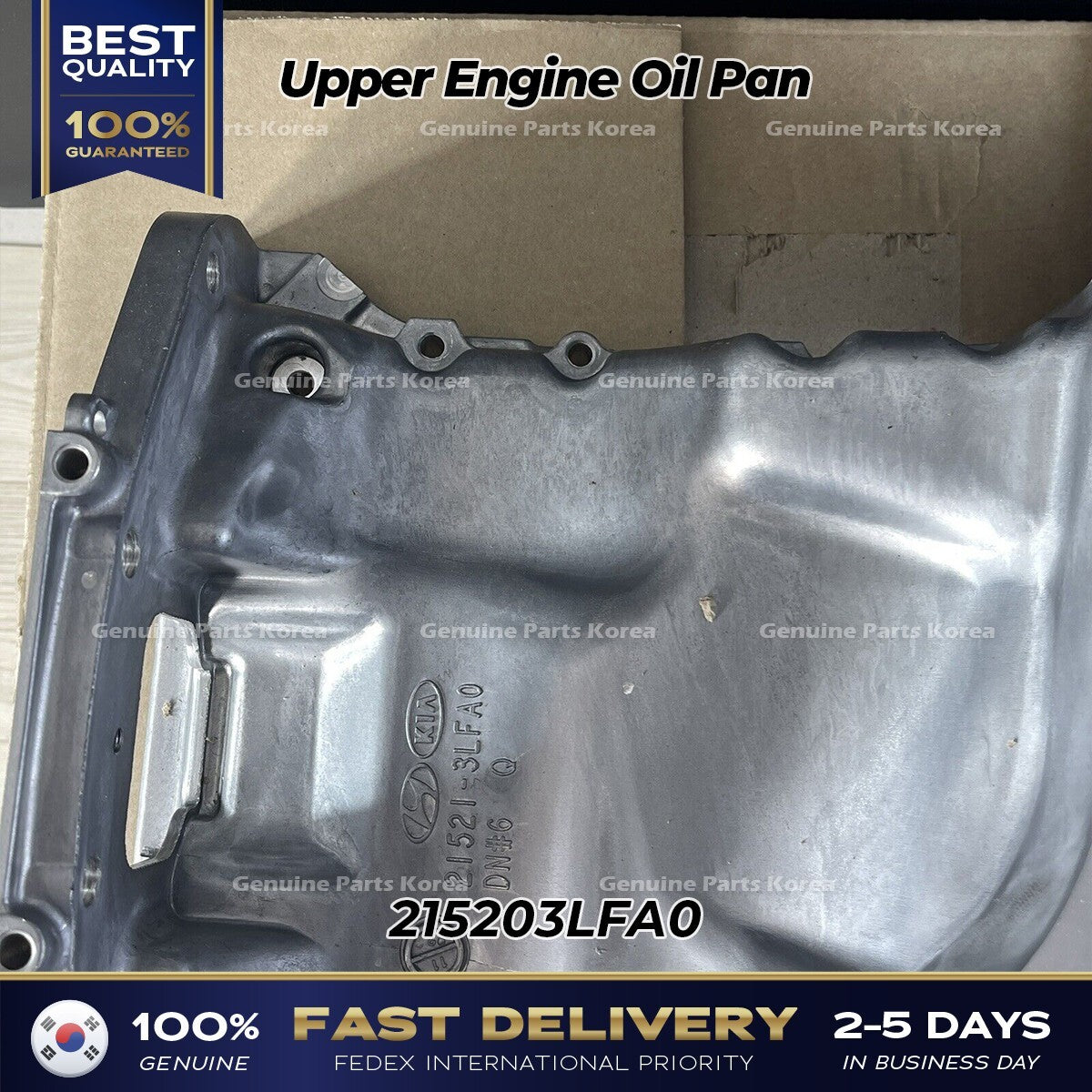 Genuine Upper Engine Oil Pan 215203LFA0 for Hyundai Palisade Kia Cadenza