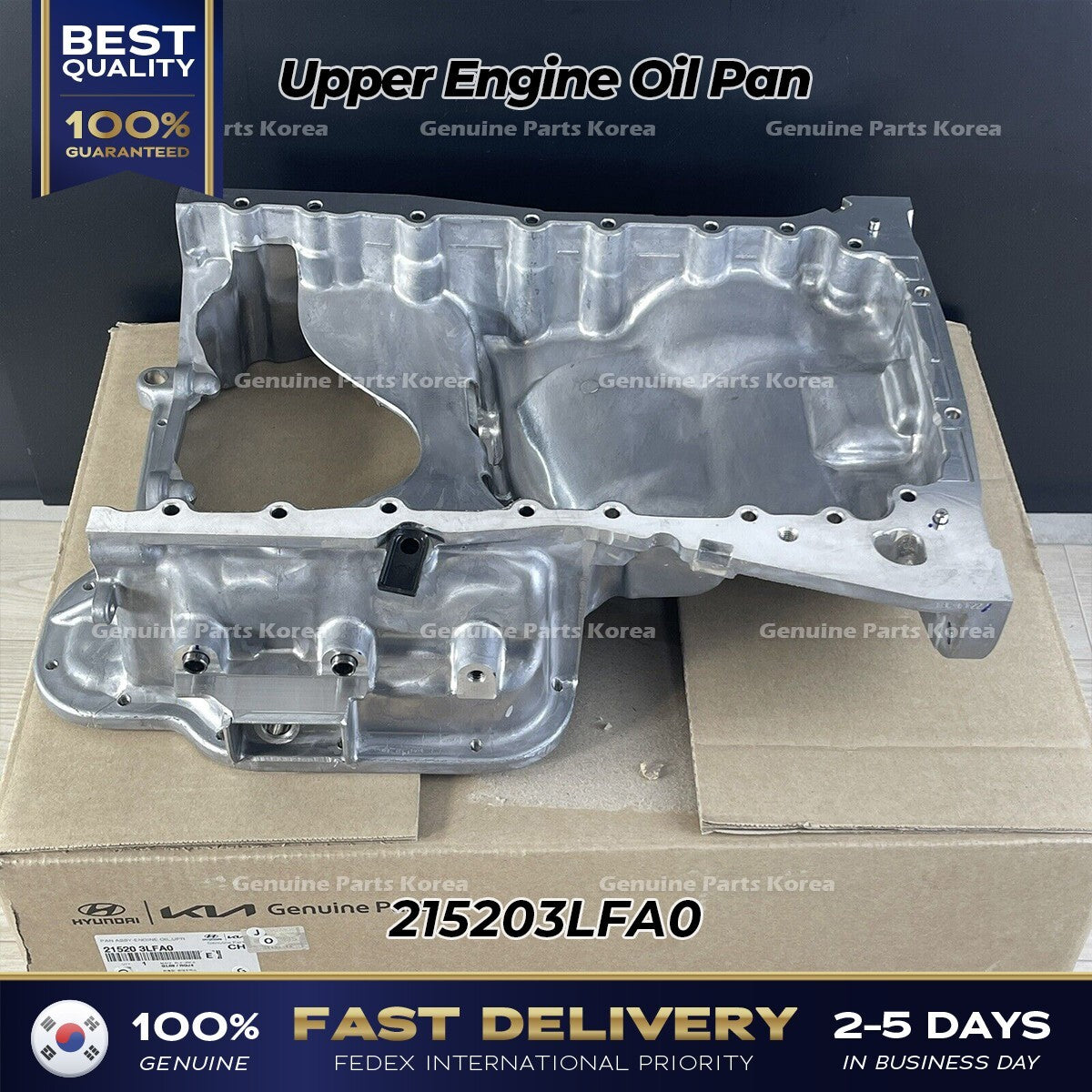 Genuine Upper Engine Oil Pan 215203LFA0 for Hyundai Palisade Kia Cadenza