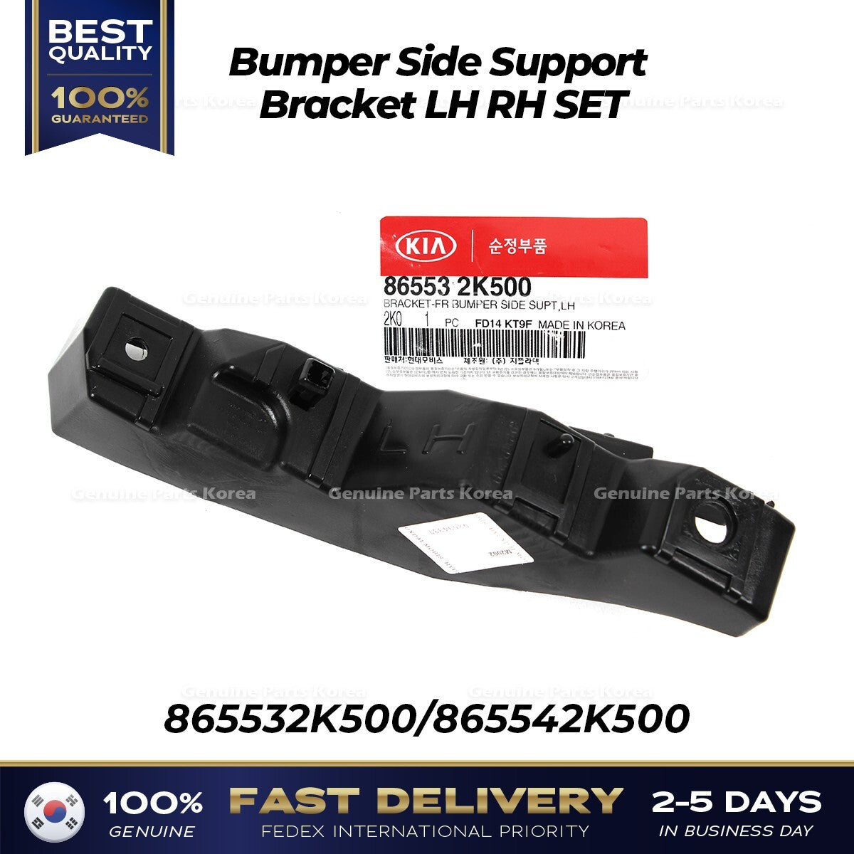 Genuine Bumper Side Support Bracket LH RH SET for Kia Soul