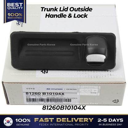 Genuine Trunk Lid Outside Handle & Lock 81260B10104X for Hyundai Genesis