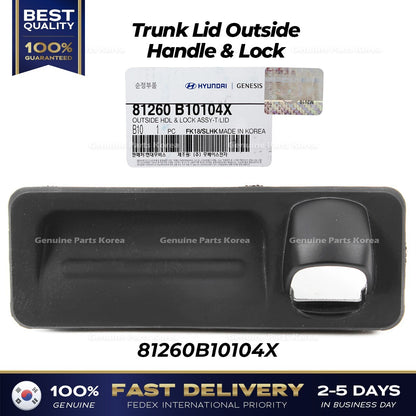 Genuine Trunk Lid Outside Handle & Lock 81260B10104X for Hyundai Genesis