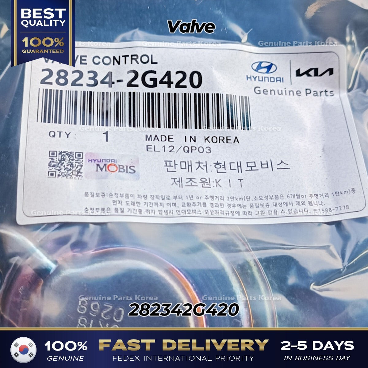 Genuine Valve 282342G420 for Hyundai Sonata Tucson Kia Optima