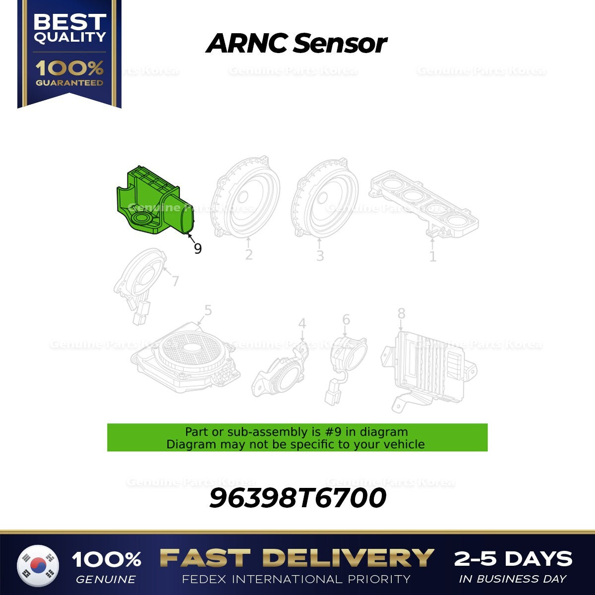 Genuine ARNC Sensor 96398T6700 for Hyundai Genesis G80 GV60 GV80