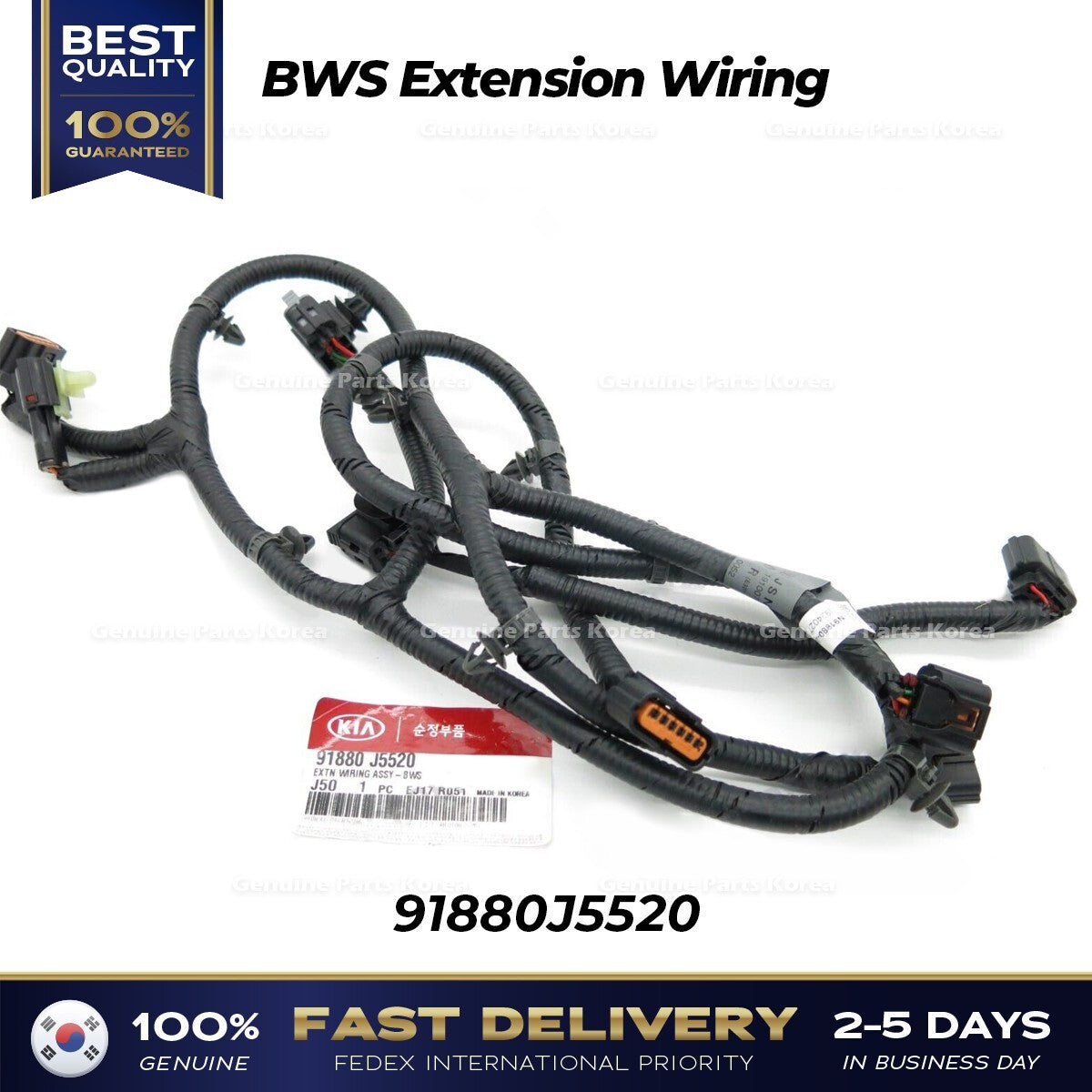 Genuine BWS Extension Wiring 91880J5520 for Kia Stinger