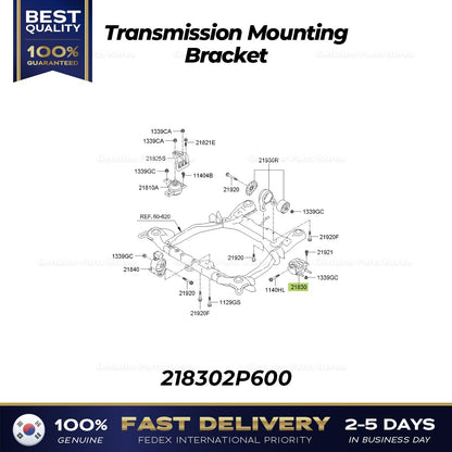 Genuine Transmission Mounting Bracket 218302P600 for Hyundai Santa Fe Kia
