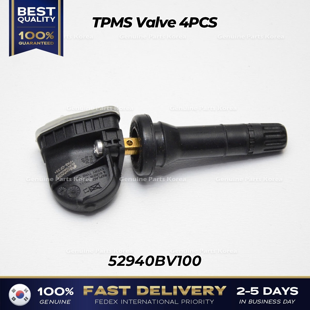 Genuine TPMS Valve 4PCS 52940BV100 for Hyundai H1 Staria Kia EV6