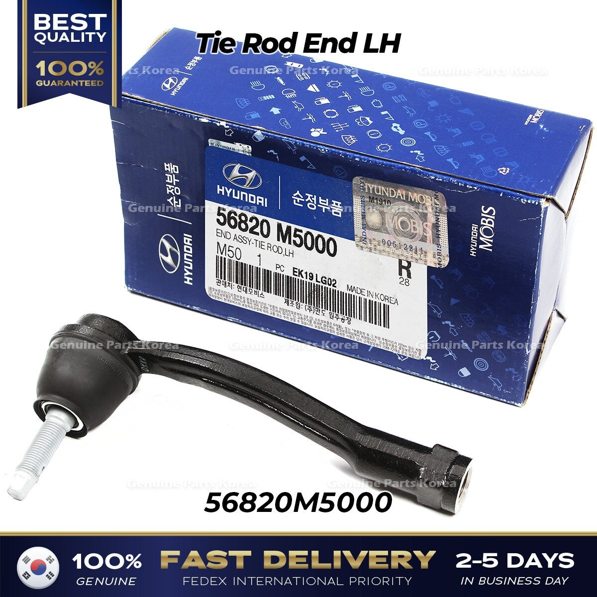 Genuine Tie Rod End LH 56820M5000 for Hyundai Nexo Santa Fe Kia Telluride