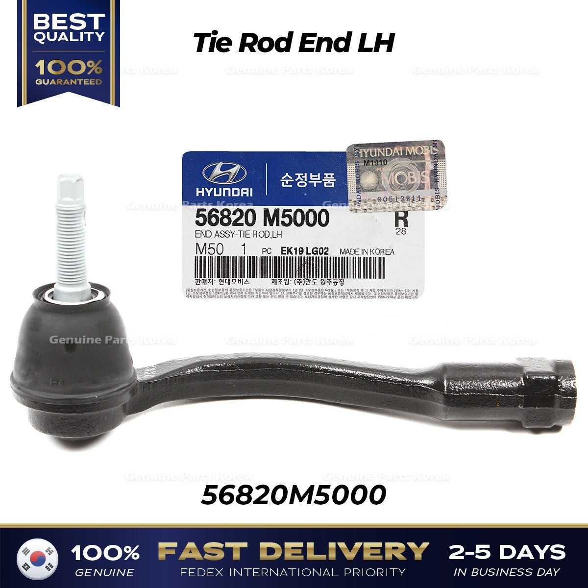 Genuine Tie Rod End LH 56820M5000 for Hyundai Nexo Santa Fe Kia Telluride