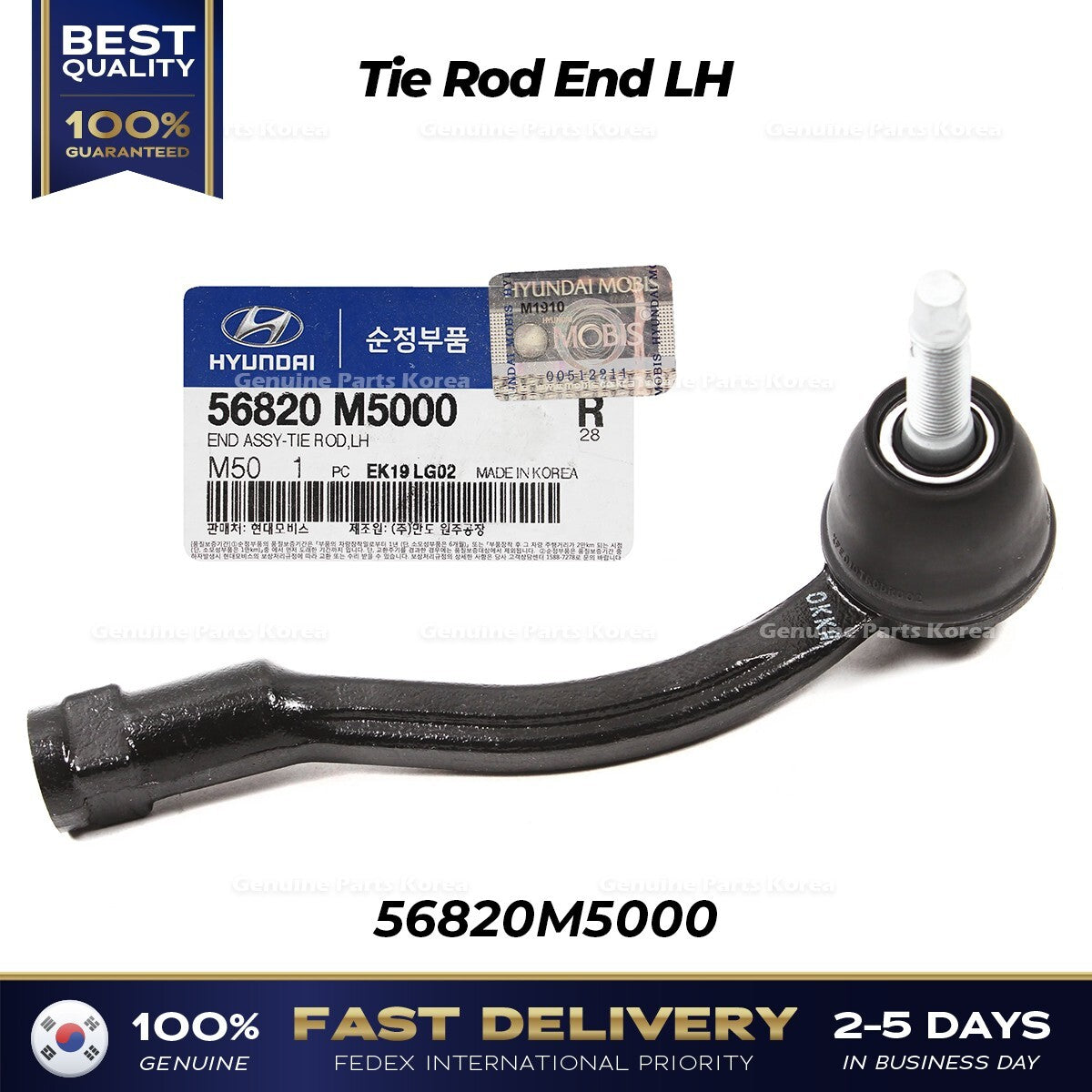 Genuine Tie Rod End LH 56820M5000 for Hyundai Nexo Santa Fe Kia Telluride