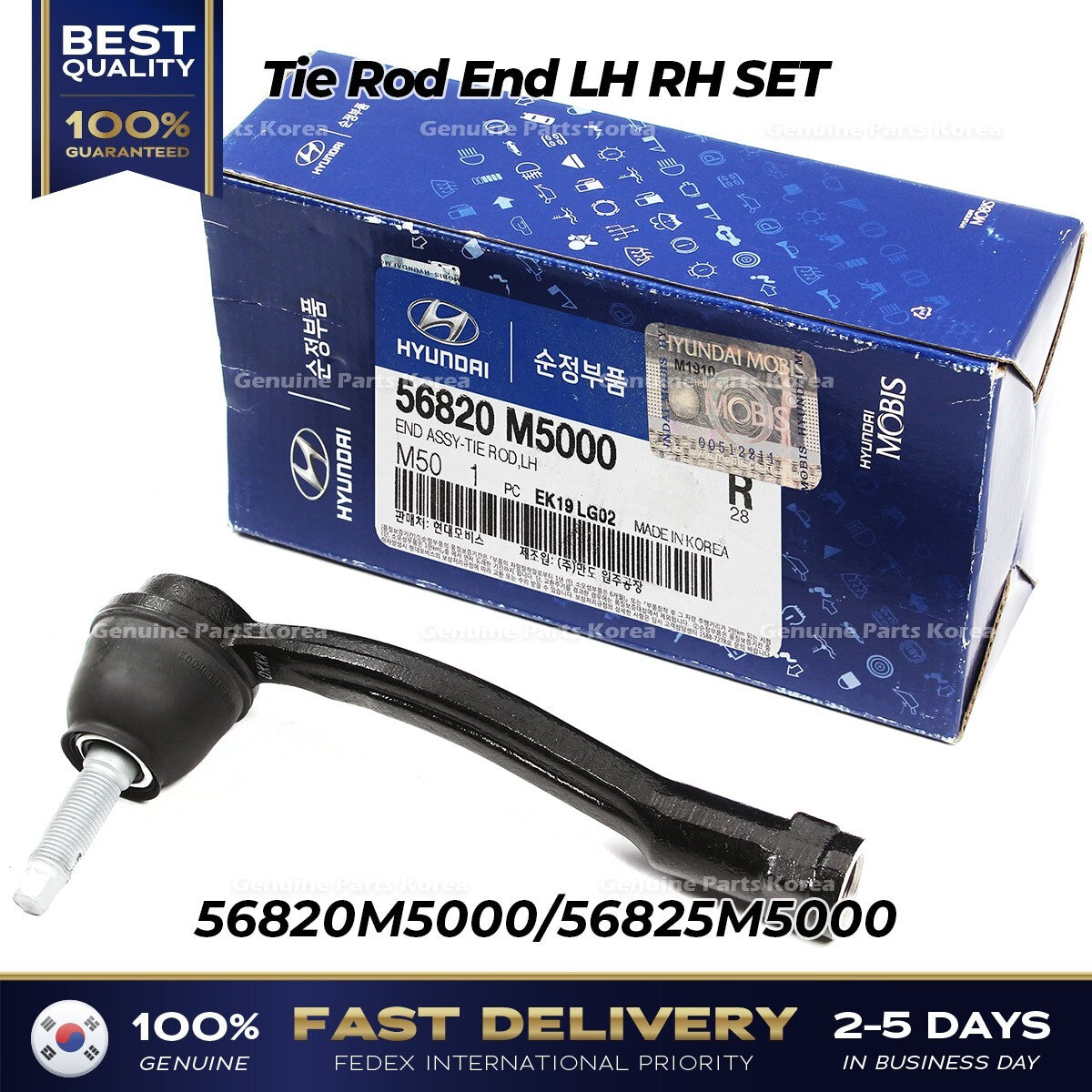 Genuine Tie Rod End LH RH SET 56820M5000 56825M5000 for Hyundai Nexo Santa Fe