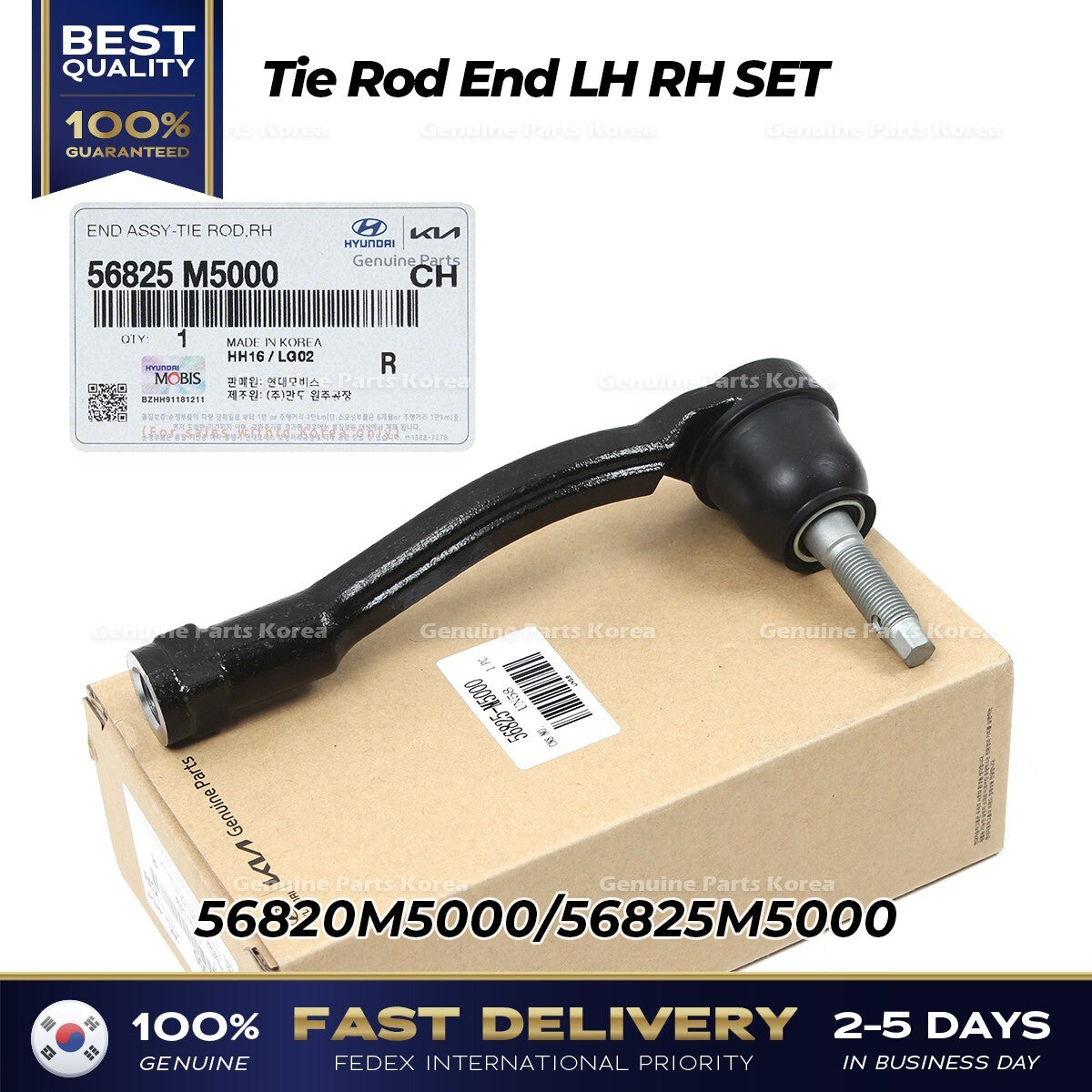 Genuine Tie Rod End LH RH SET 56820M5000 56825M5000 for Hyundai Nexo Santa Fe