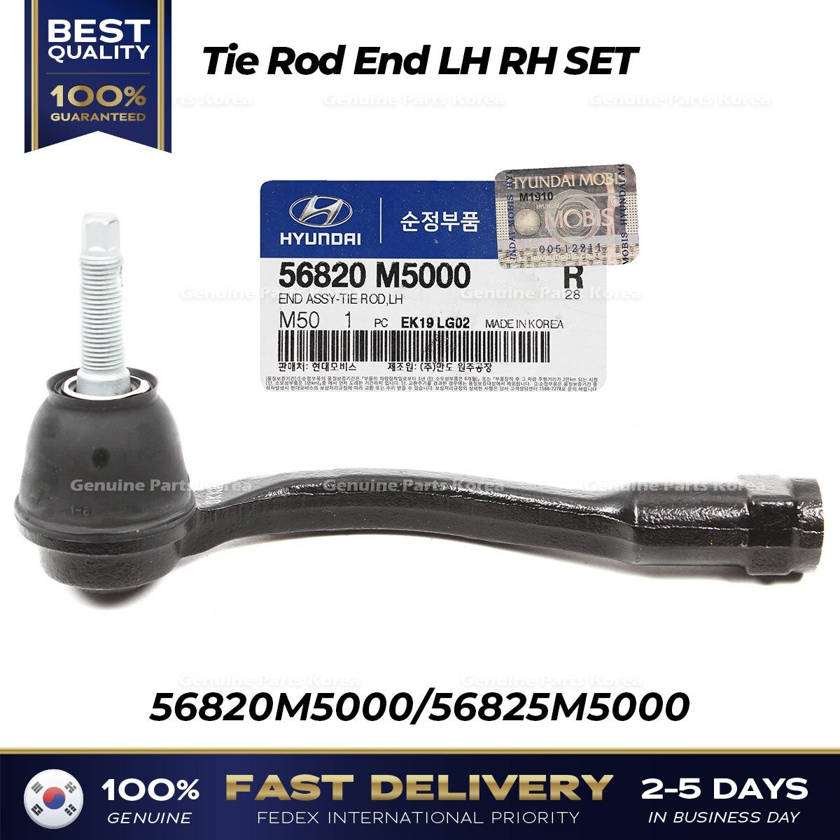 Genuine Tie Rod End LH RH SET 56820M5000 56825M5000 for Hyundai Nexo Santa Fe