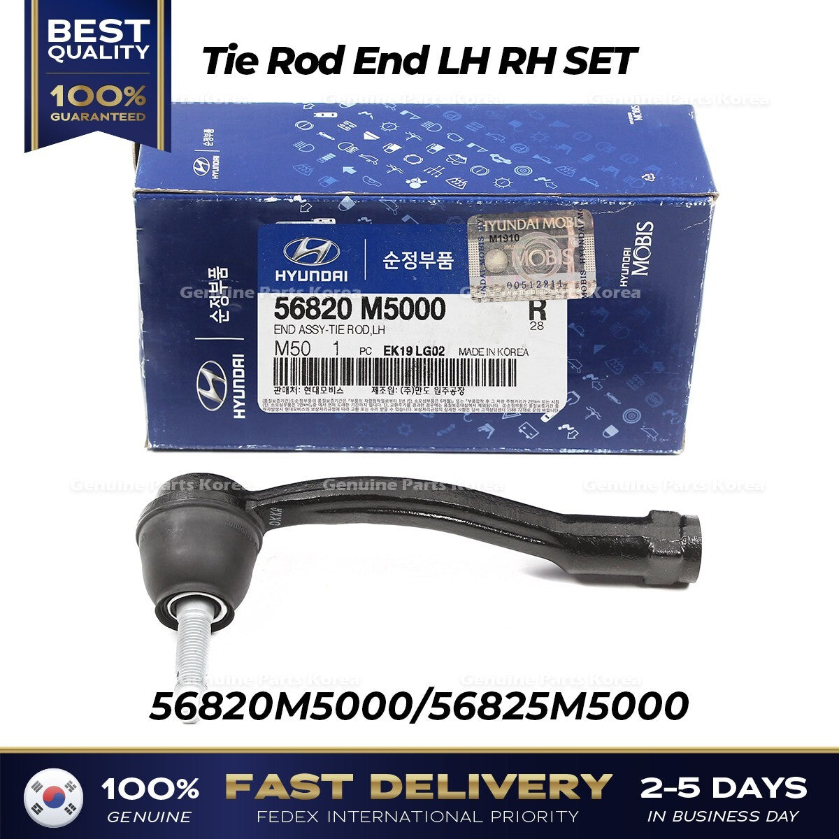 Genuine Tie Rod End LH RH SET 56820M5000 56825M5000 for Hyundai Nexo Santa Fe
