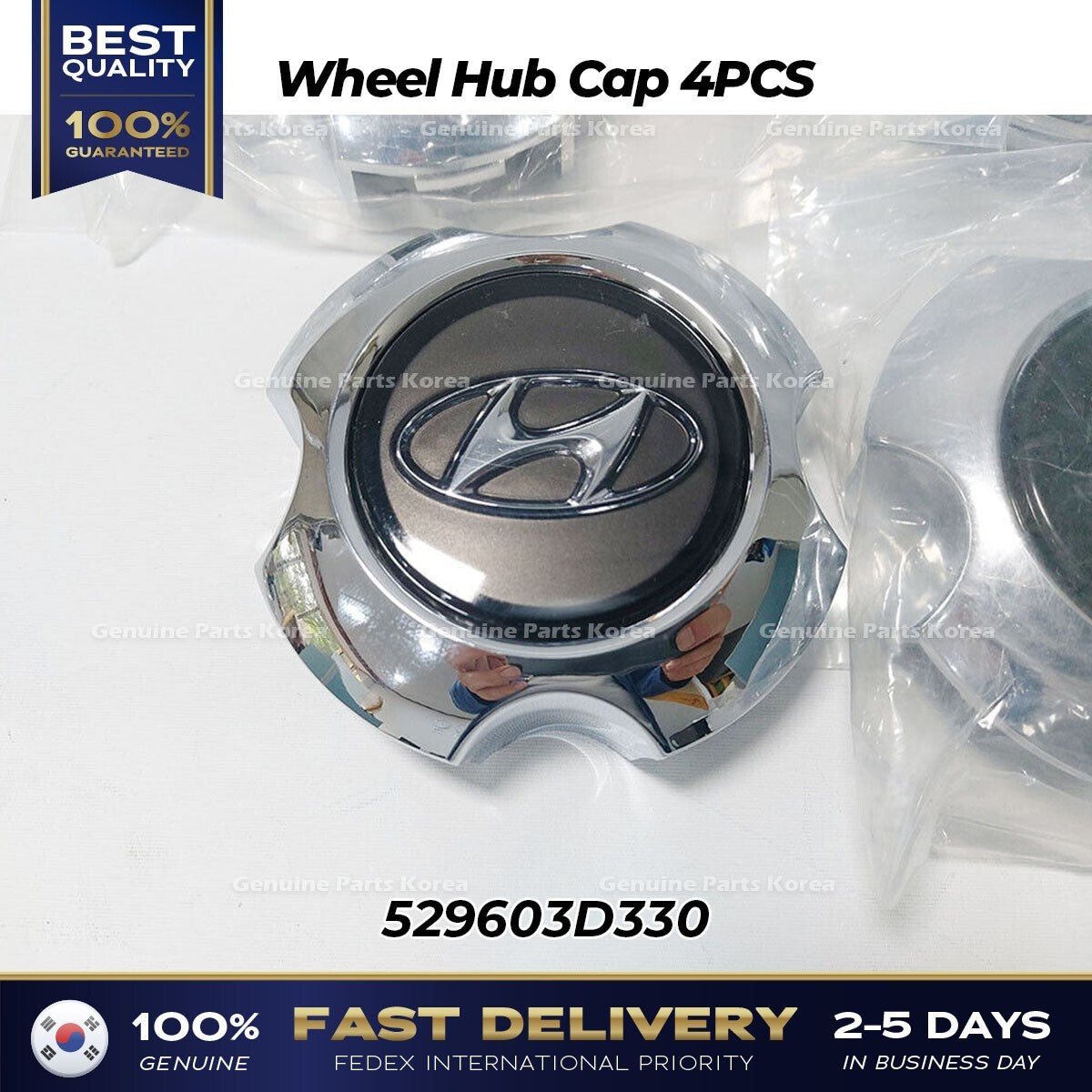 Genuine Wheel Hub Cap 4PCS 529603D330 for Hyundai Sonata