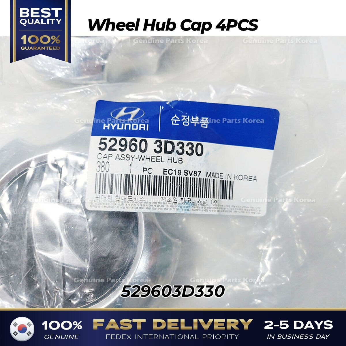 Genuine Wheel Hub Cap 4PCS 529603D330 for Hyundai Sonata