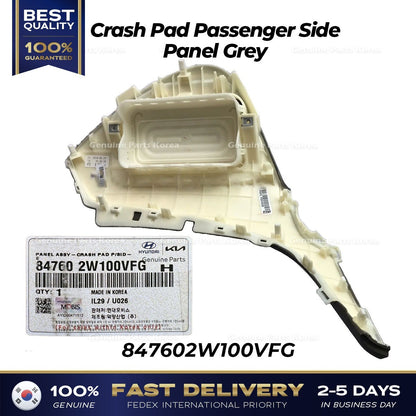 Genuine Crash Pad Passenger Side Panel Grey 847602W100VFG for Hyundai Santa Fe