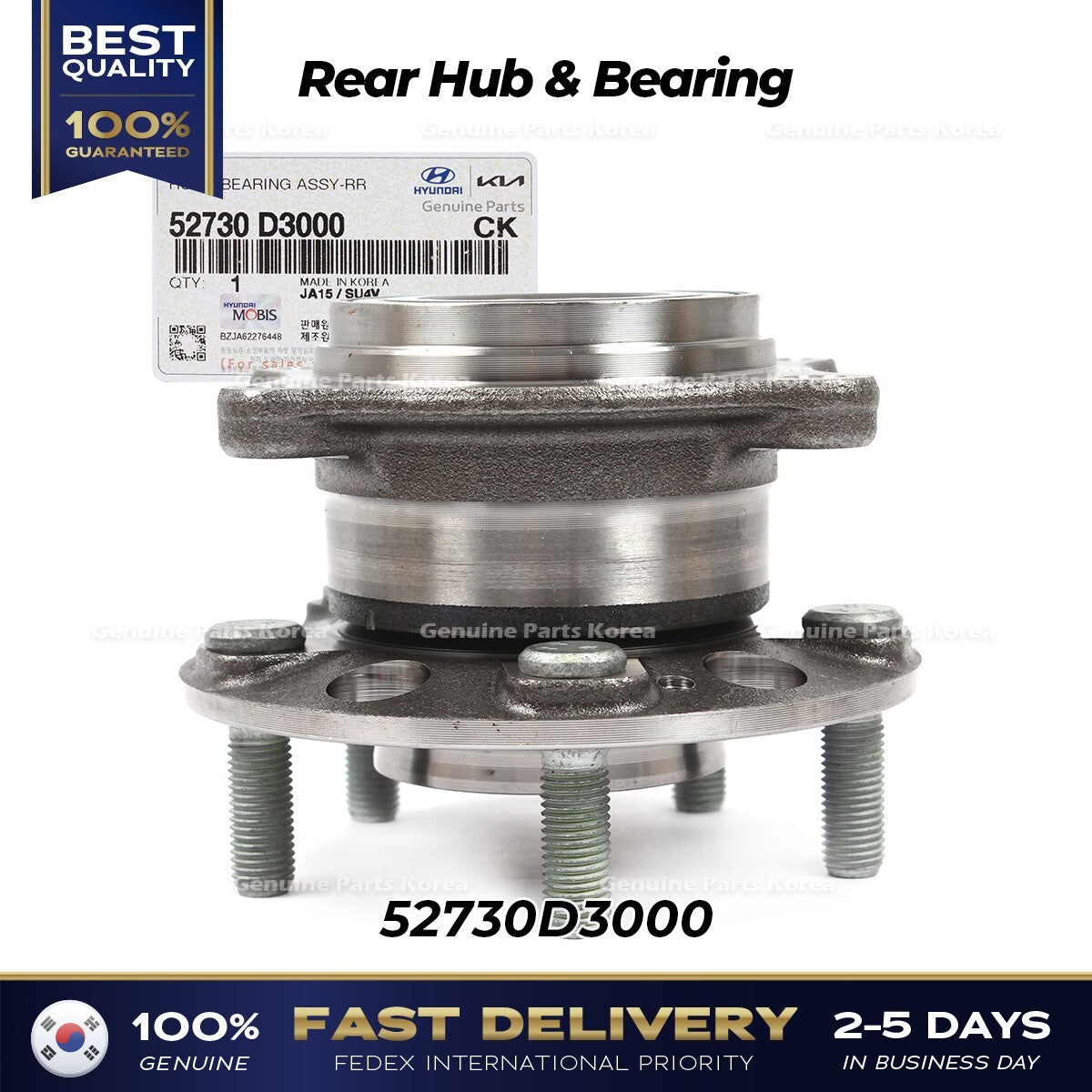 Genuine Rear Hub & Bearing 52730D3000 for Hyundai Tucson Kia Sportage