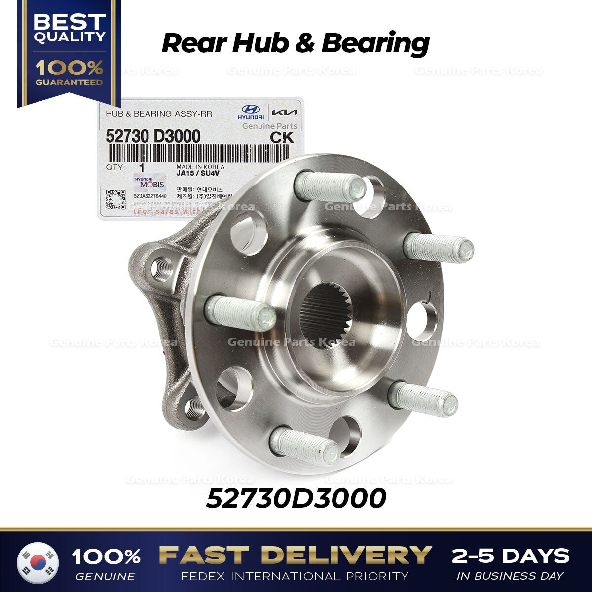 Genuine Rear Hub & Bearing 52730D3000 for Hyundai Tucson Kia Sportage
