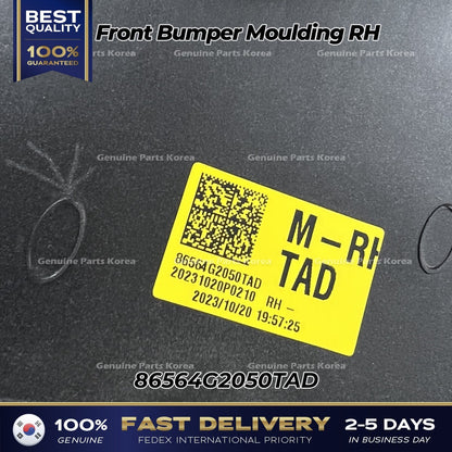 Genuine Front Bumper Moulding RH 86564G2050TAD for Hyundai Ioniq