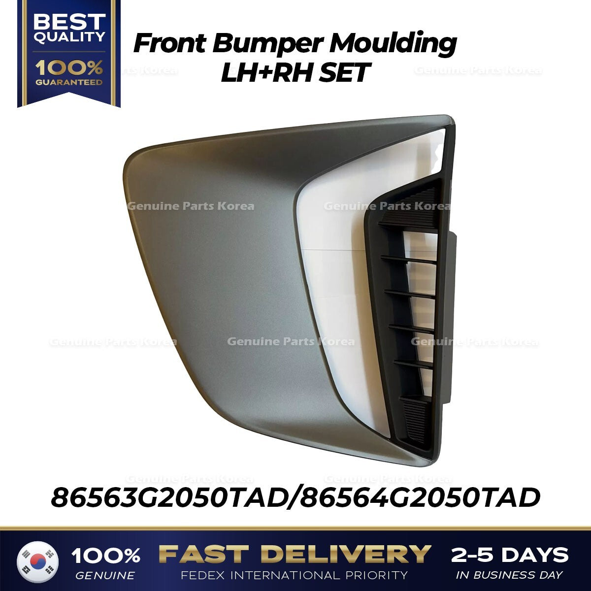 Genuine Front Bumper Moulding LH RH SET for Hyundai Ioniq