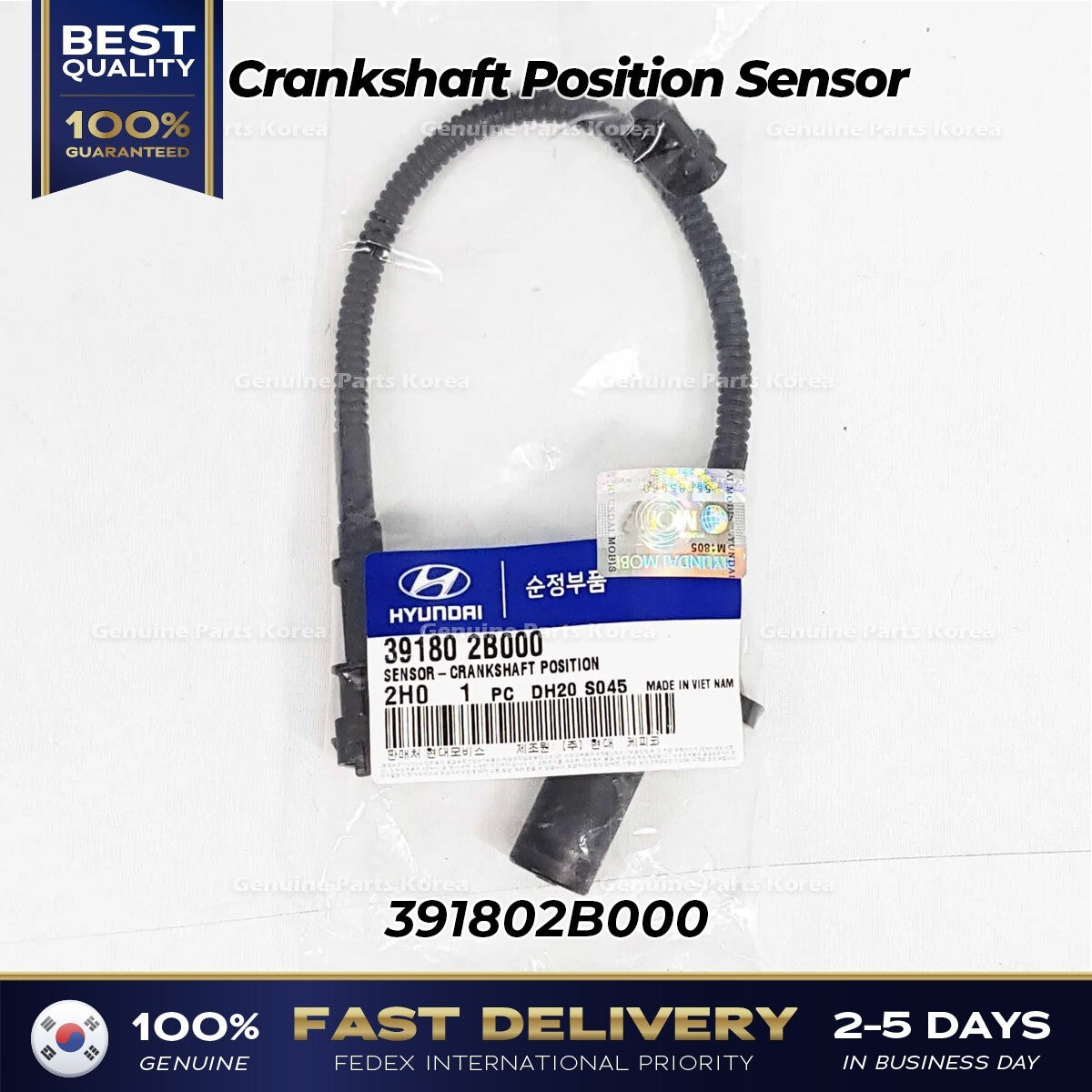 Genuine Crankshaft Position Sensor 391802B000 for Hyundai Kia
