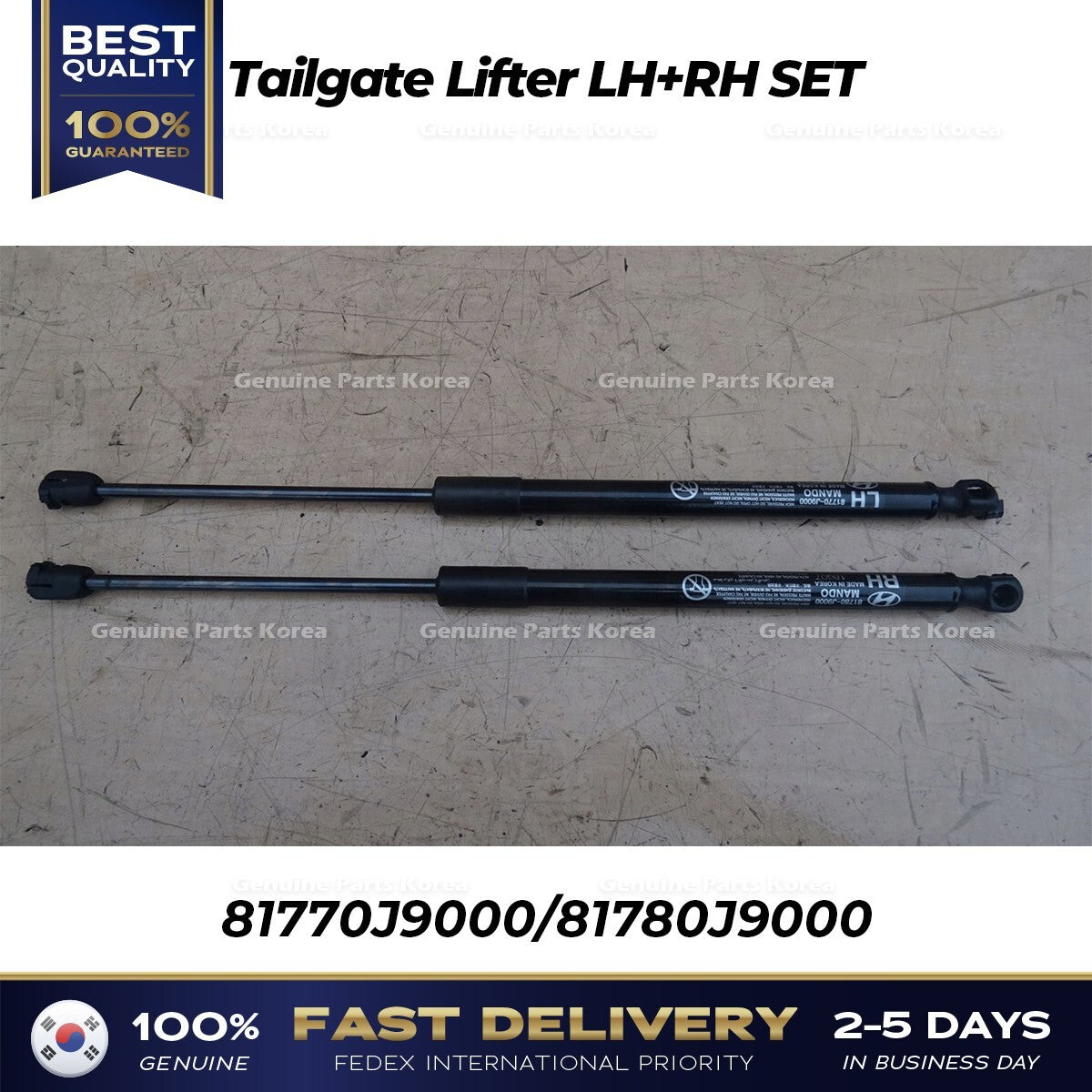 Genuine Tailgate Lifter LH RH SET 81770J9000 81780J9000 for Hyundai Kona