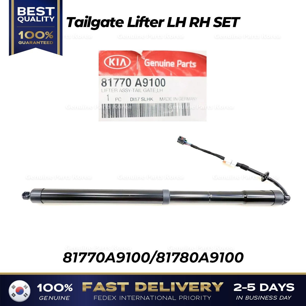 Genuine Tailgate Lifter LH RH SET 81770A9100 81780A9100 for Kia Sedona