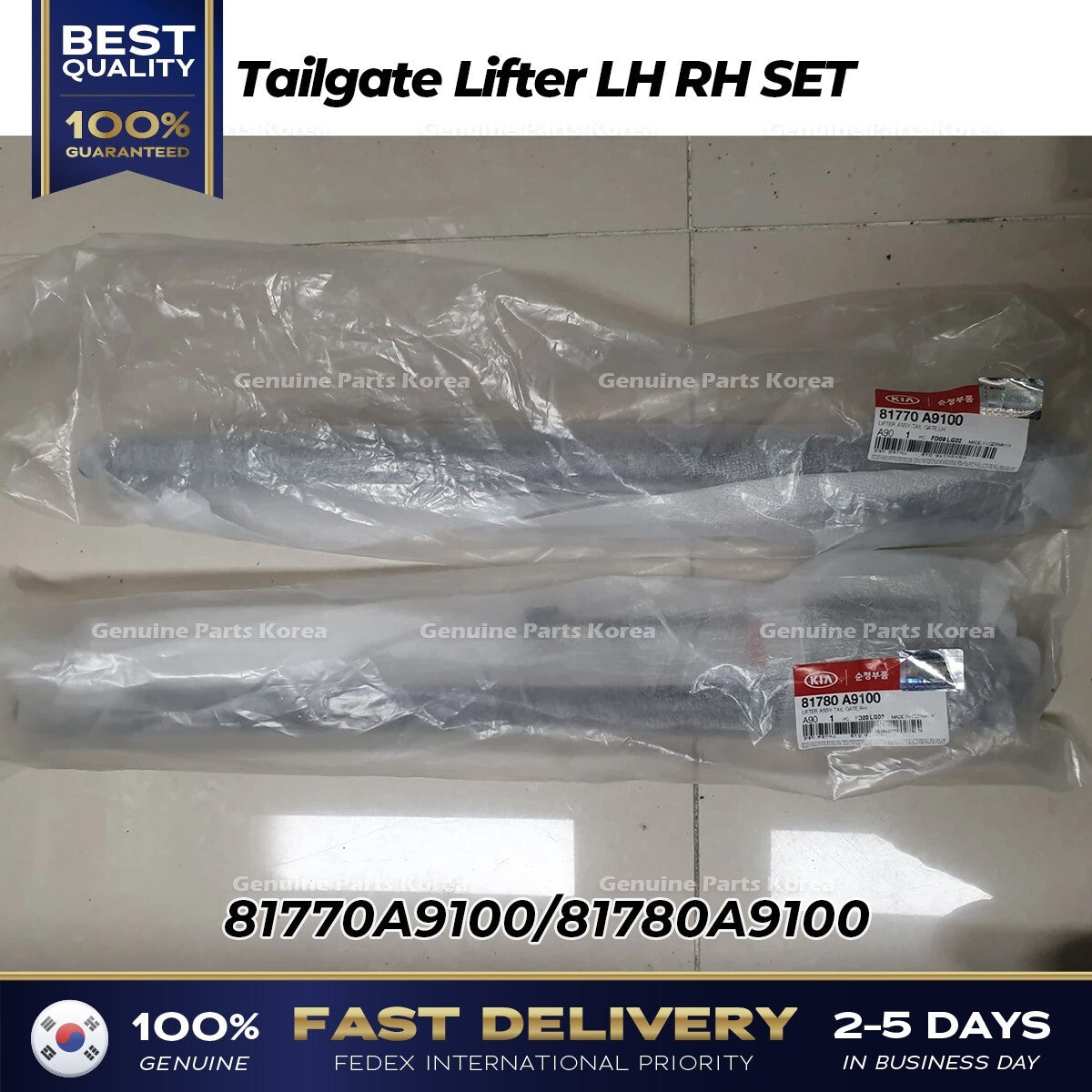 Genuine Tailgate Lifter LH RH SET 81770A9100 81780A9100 for Kia Sedona