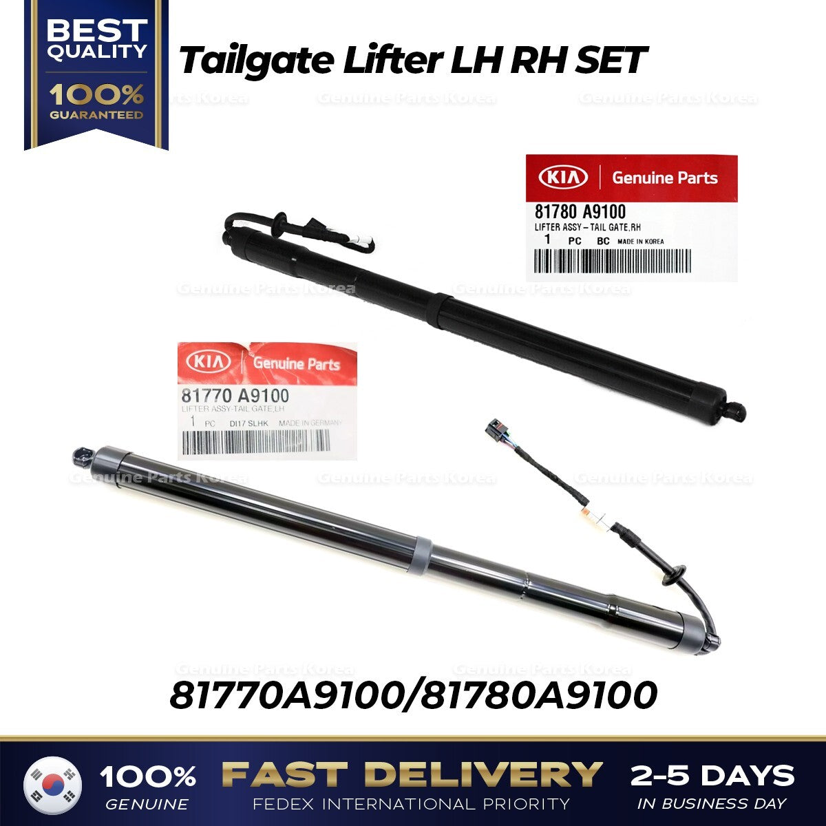 Genuine Tailgate Lifter LH RH SET 81770A9100 81780A9100 for Kia Sedona