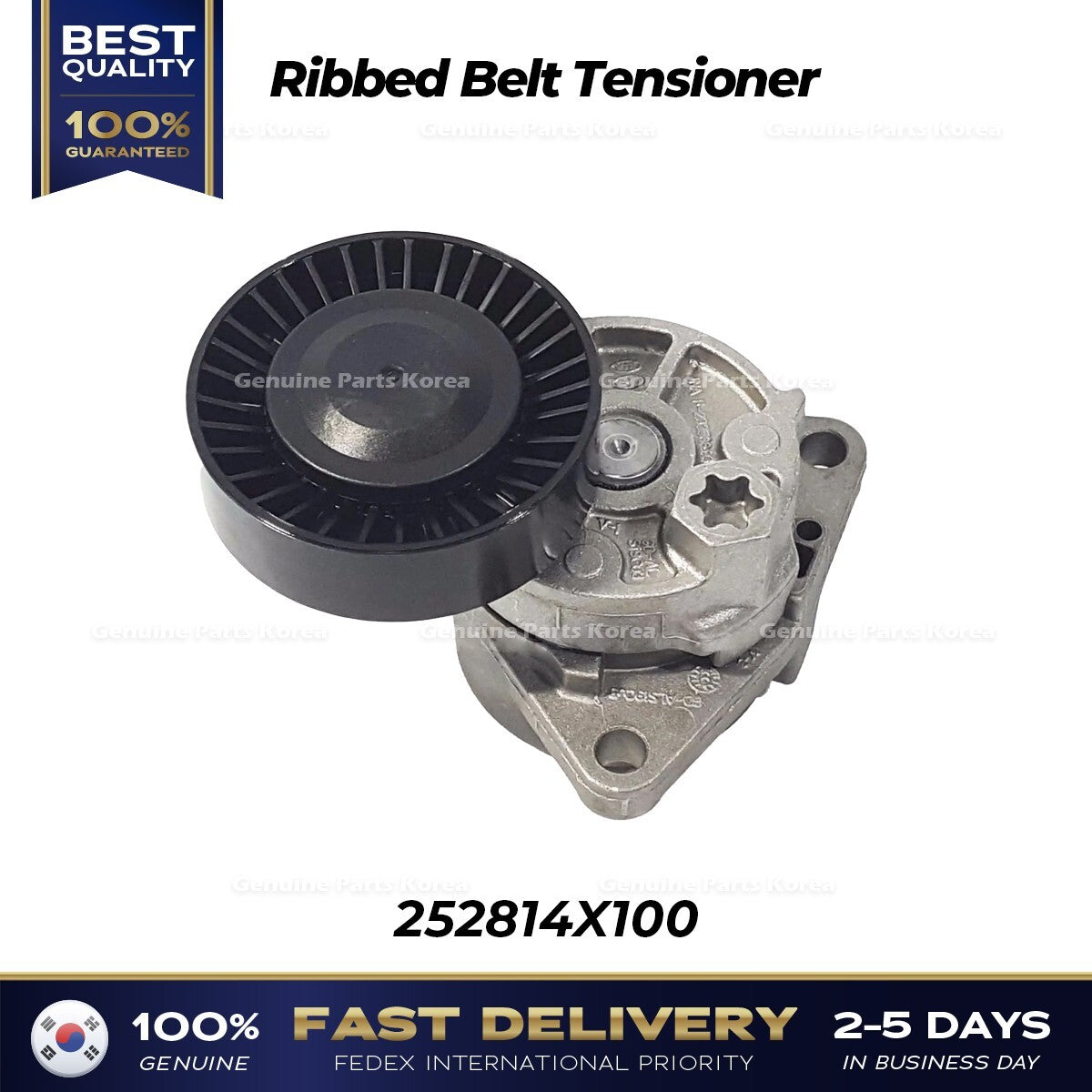 Genuine Ribbed Belt Tensioner 252814X100 for Hyundai Terracan