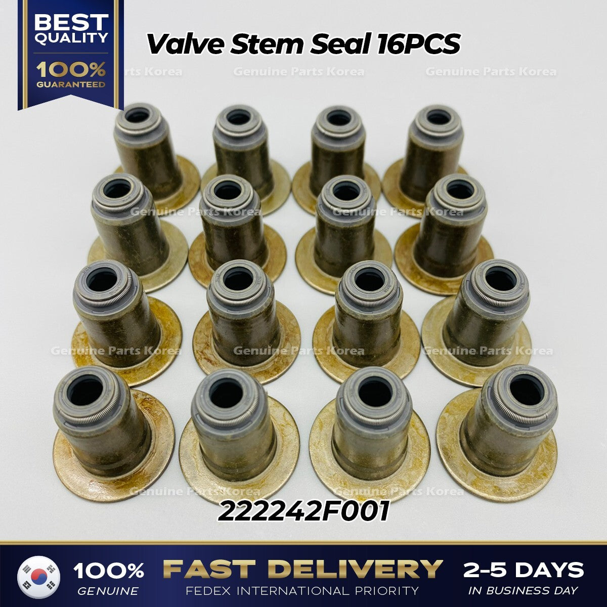 Genuine Valve Stem Seal 16PCS 222242F001 for Hyundai Kia
