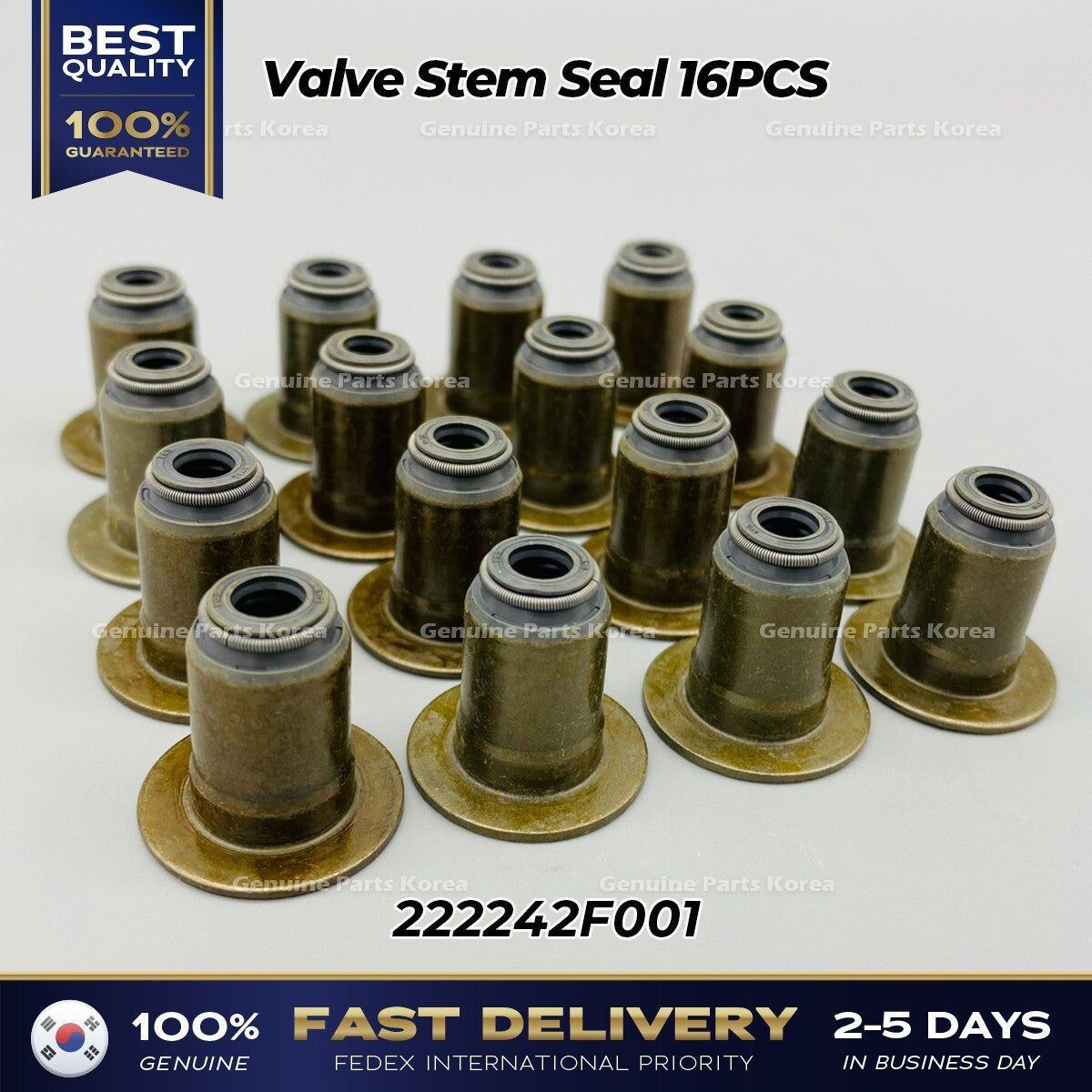 Genuine Valve Stem Seal 16PCS 222242F001 for Hyundai Kia